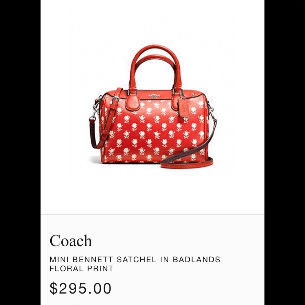 Coach Mini Bennett Badlands Floral Satchel